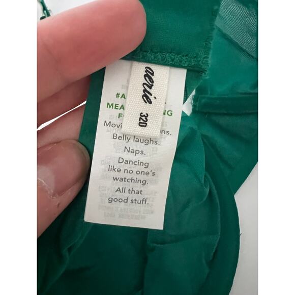 NWT Aerie Women's Smoothez Mesh Unlined Balconette Underwire Green Size 32D - Picture 4 of 10